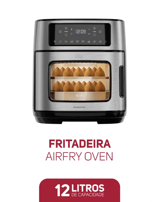 Facilite sua rotina na cozinha com a Fritadeira Elétrica Air Fryer Oven da WAP de 12 litros: praticidade em cada refeição! WAP Air Fryer Oven 12 litros.
