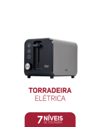 Escolha a crocância perfeita para o seu pão com a Torradeira Elétrica WAP com 7 níveis de tostagem. WAP Torradeira Elétrica.