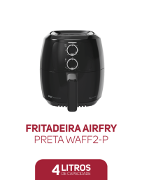 Prepare refeições saudáveis de forma prática, com a Fritadeira Elétrica Wap Air Fryer WAFF2-P 4 litros Preto. Wap Air Fry 4 litros.