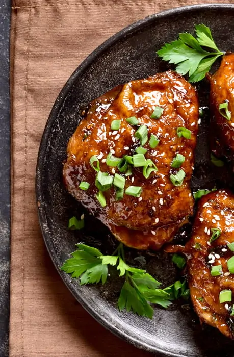 Receita de frango com mostarda e mel.