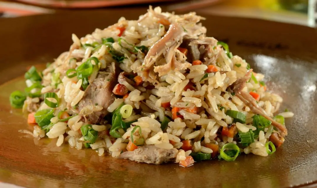 Arroz de Pato na Panela de Pressão Elétrica