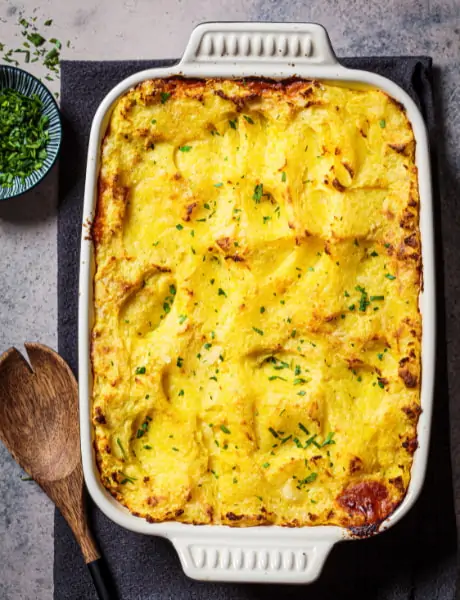 Receita de Escondidinho de carne seca.