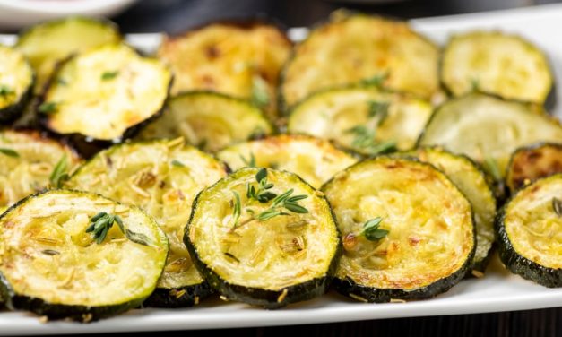 Chips de abobrinha na airfryer