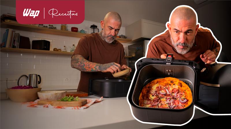 Pizza de calabresa na Air Fryer