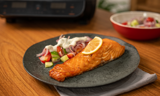 Salmão defumado na Air Fryer